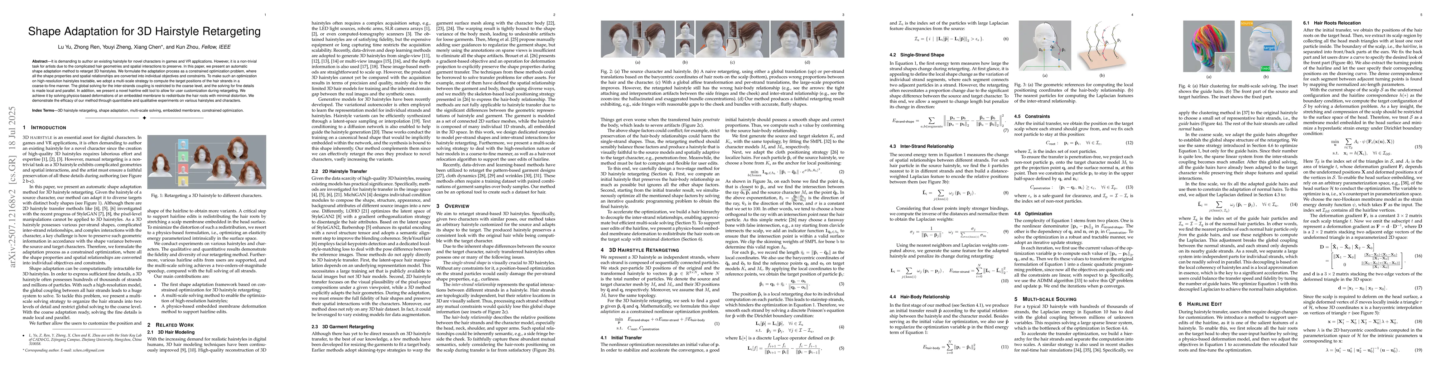Thumbnail for Shape Adaptation for 3D Hairstyle Retargeting