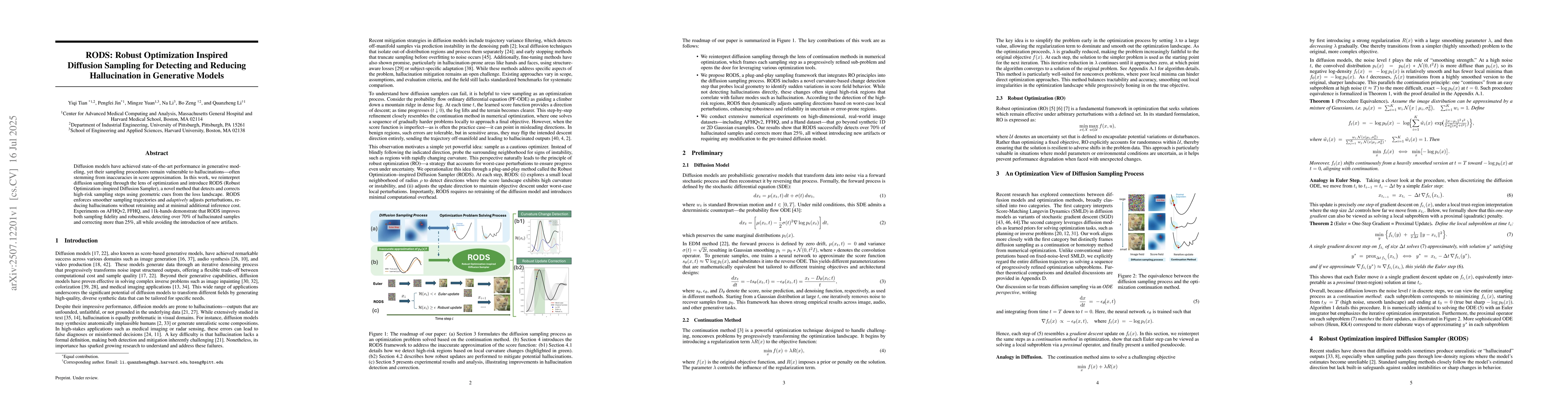 Thumbnail for RODS: Robust Optimization Inspired Diffusion Sampling for Detecting and
  Reducing Hallucination in Generative Models