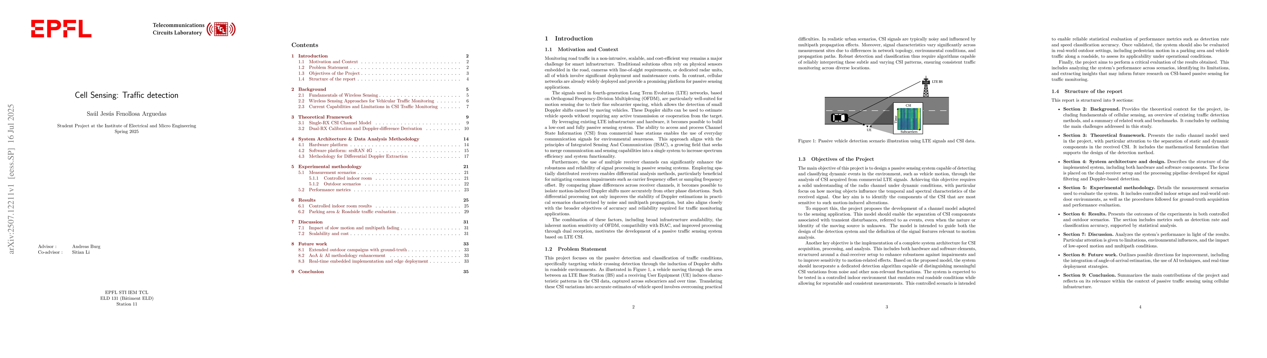Thumbnail for Cell Sensing: Traffic detection