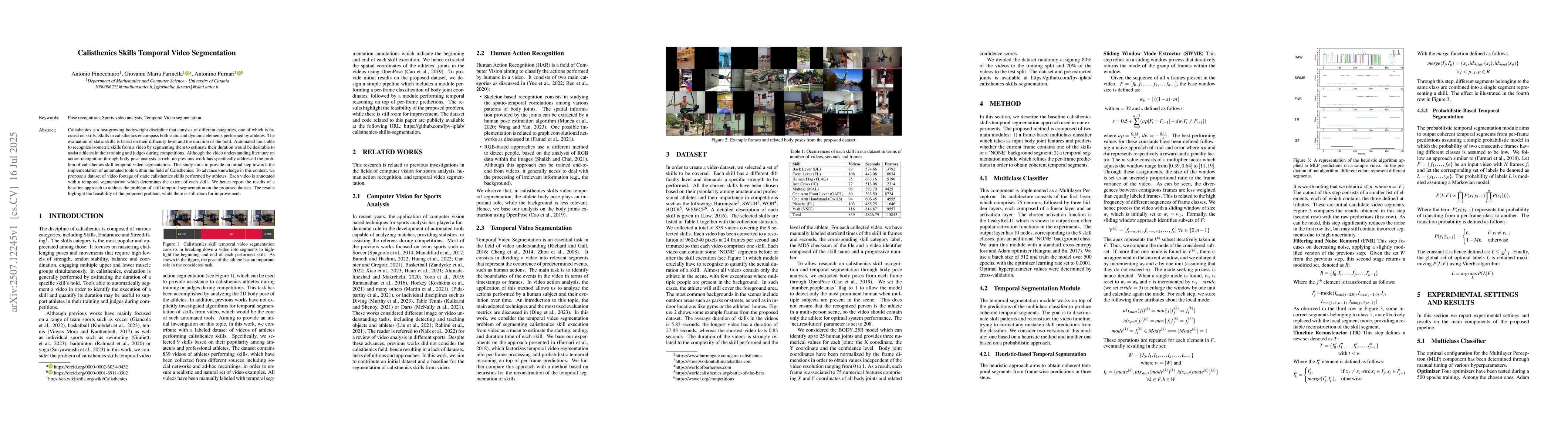 Thumbnail for Calisthenics Skills Temporal Video Segmentation