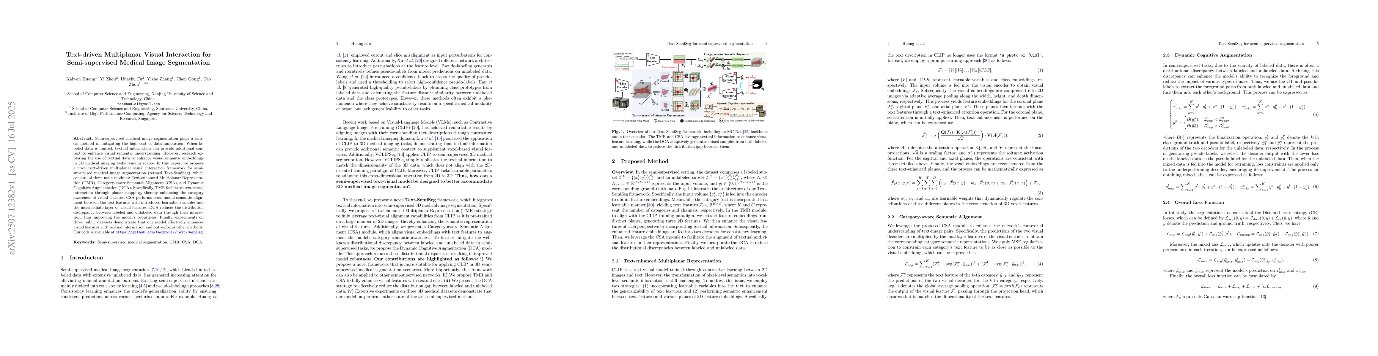 Thumbnail for Text-driven Multiplanar Visual Interaction for Semi-supervised Medical
  Image Segmentation