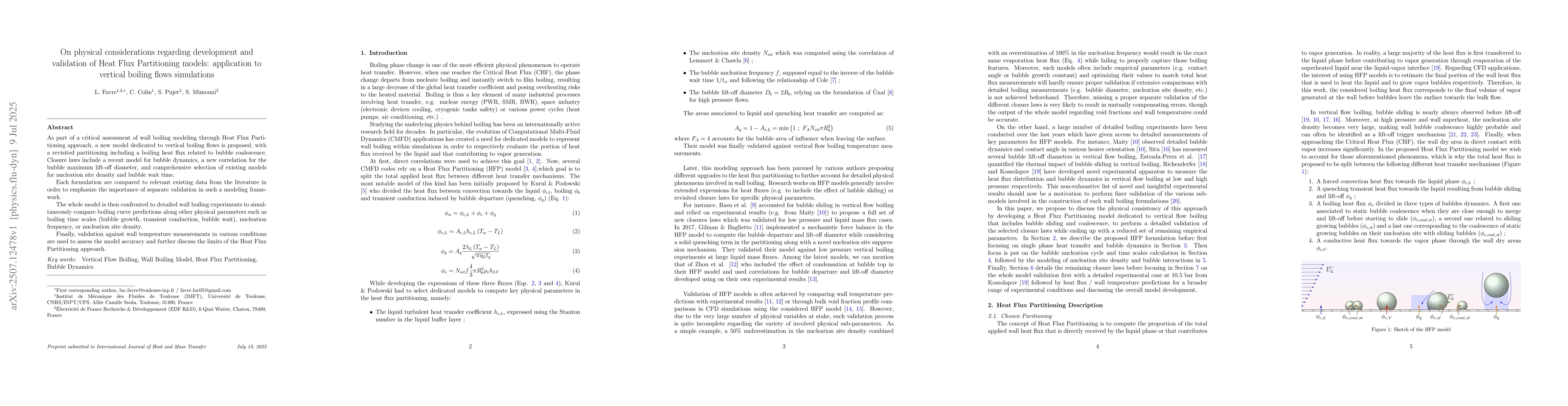 Thumbnail for On physical considerations regarding development and validation of Heat
  Flux Partitioning models: application to vertical boiling flows simulations