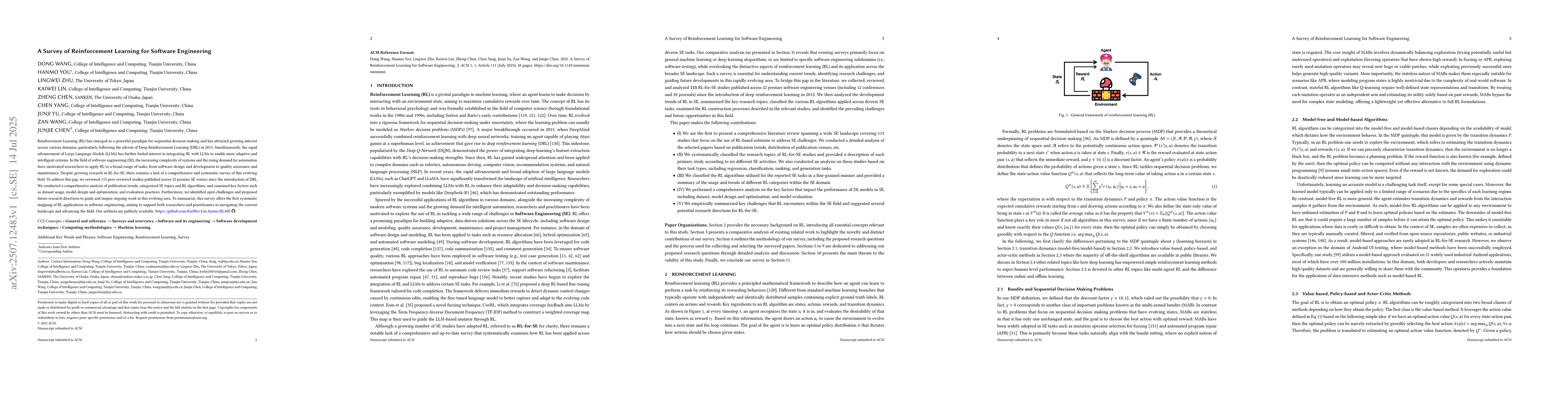 Thumbnail for A Survey of Reinforcement Learning for Software Engineering