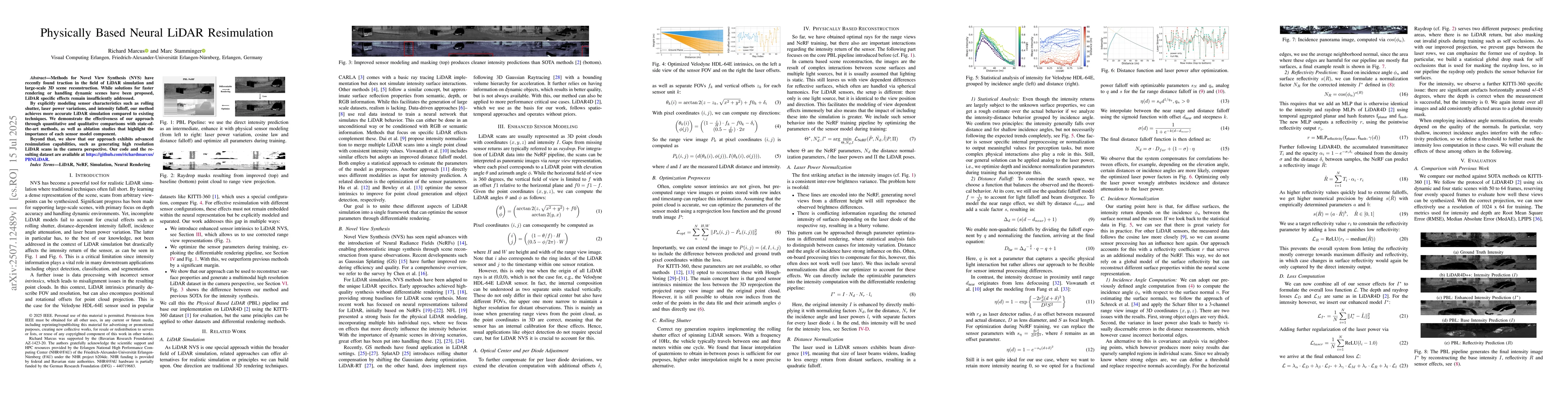 Thumbnail for Physically Based Neural LiDAR Resimulation