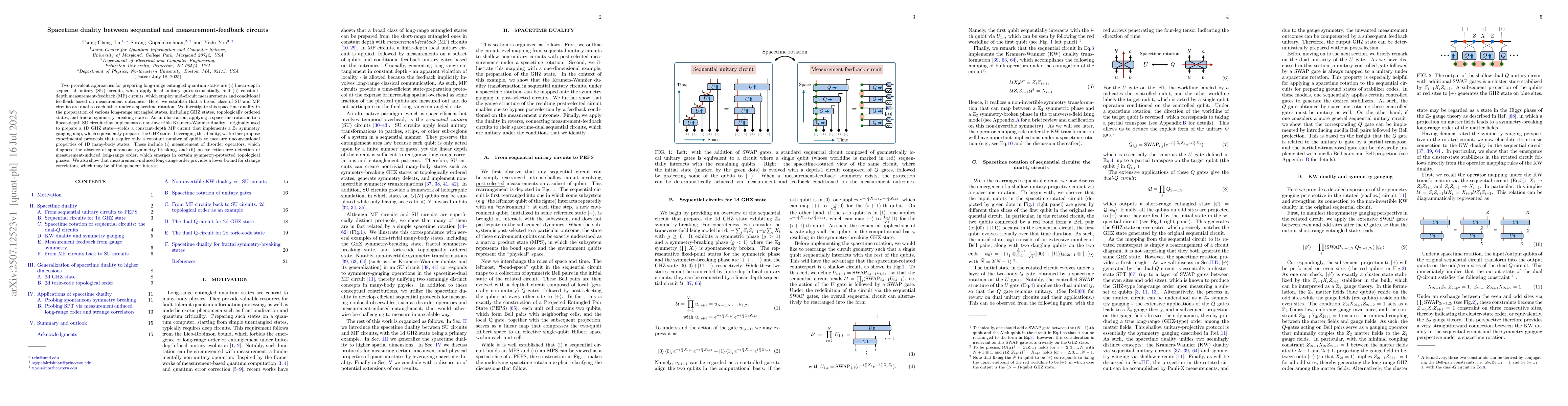 Thumbnail for Spacetime duality between sequential and measurement-feedback circuits