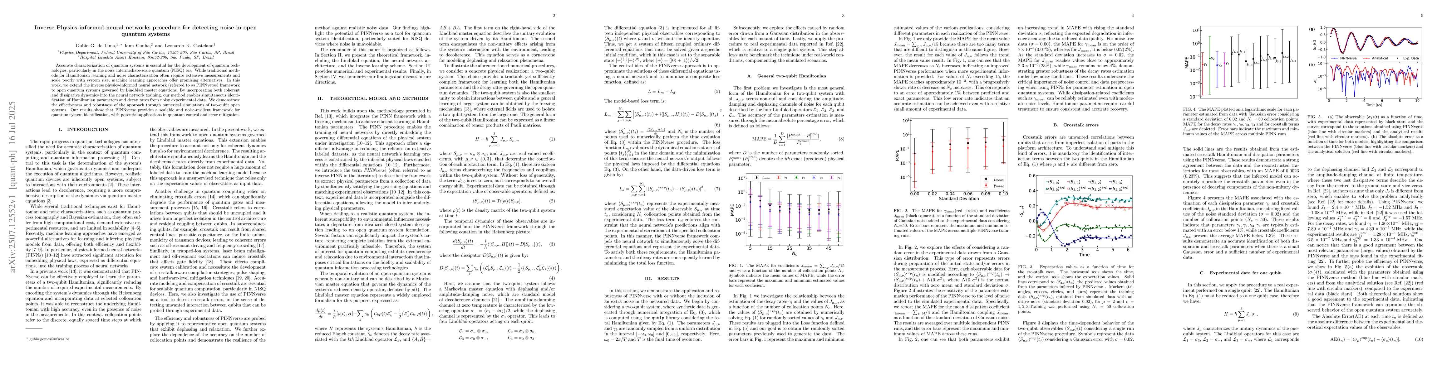 Thumbnail for Inverse Physics-informed neural networks procedure for detecting noise
  in open quantum systems