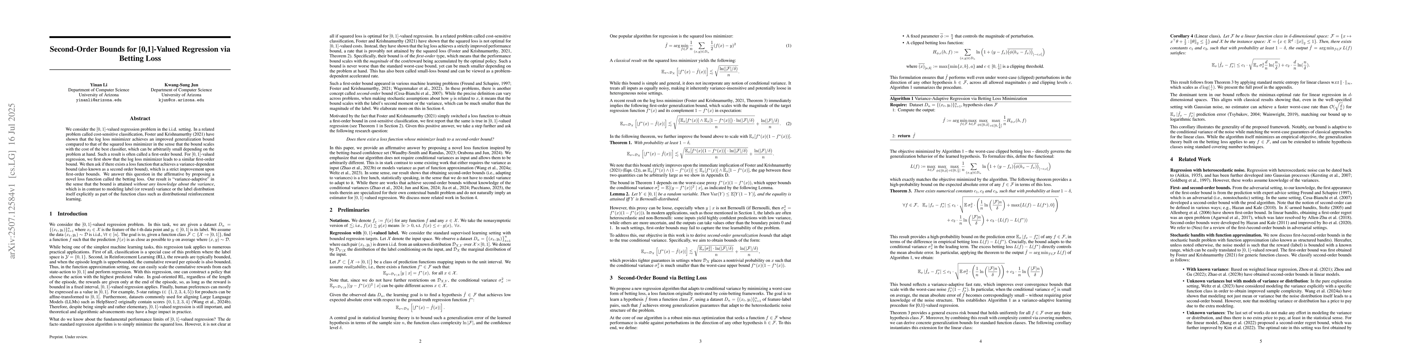 Thumbnail for Second-Order Bounds for [0,1]-Valued Regression via Betting Loss