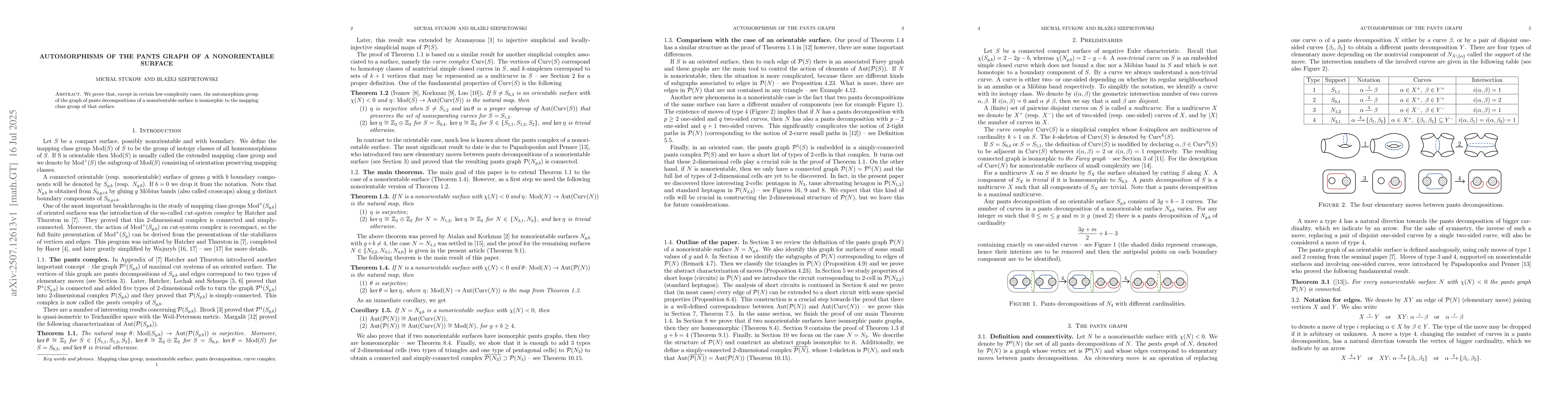 Thumbnail for Automorphisms of the pants graph of a nonorientable surface