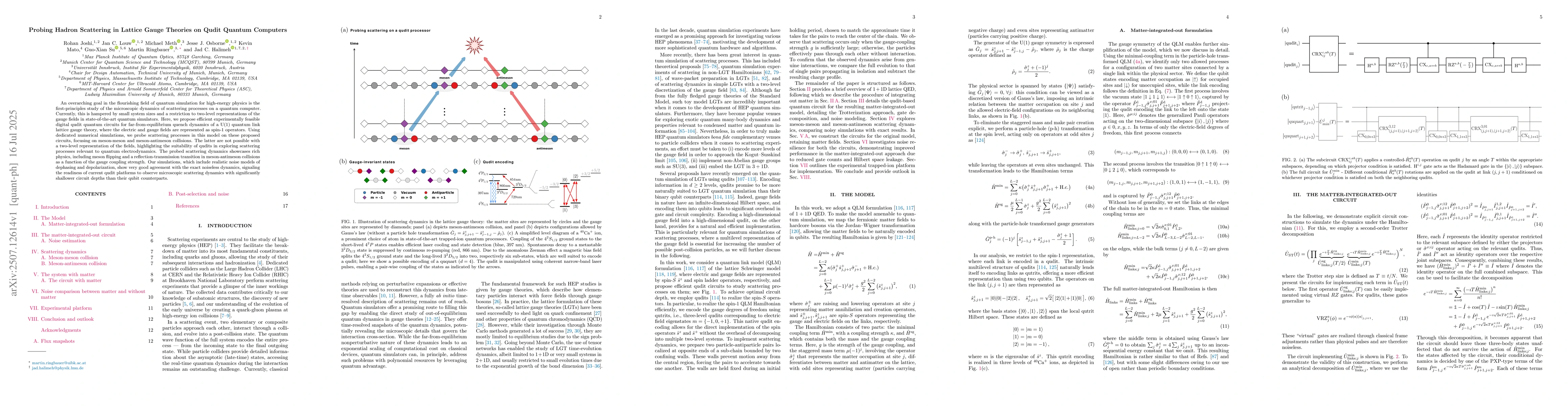 Thumbnail for Probing Hadron Scattering in Lattice Gauge Theories on Qudit Quantum
  Computers