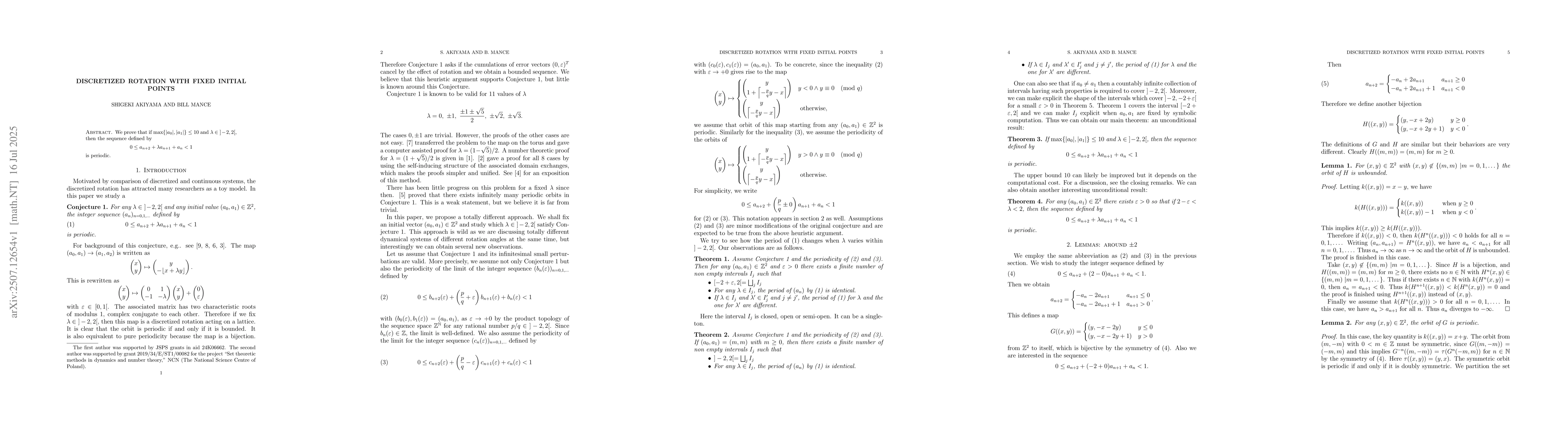 Thumbnail for Discretized Rotation with fixed initial points