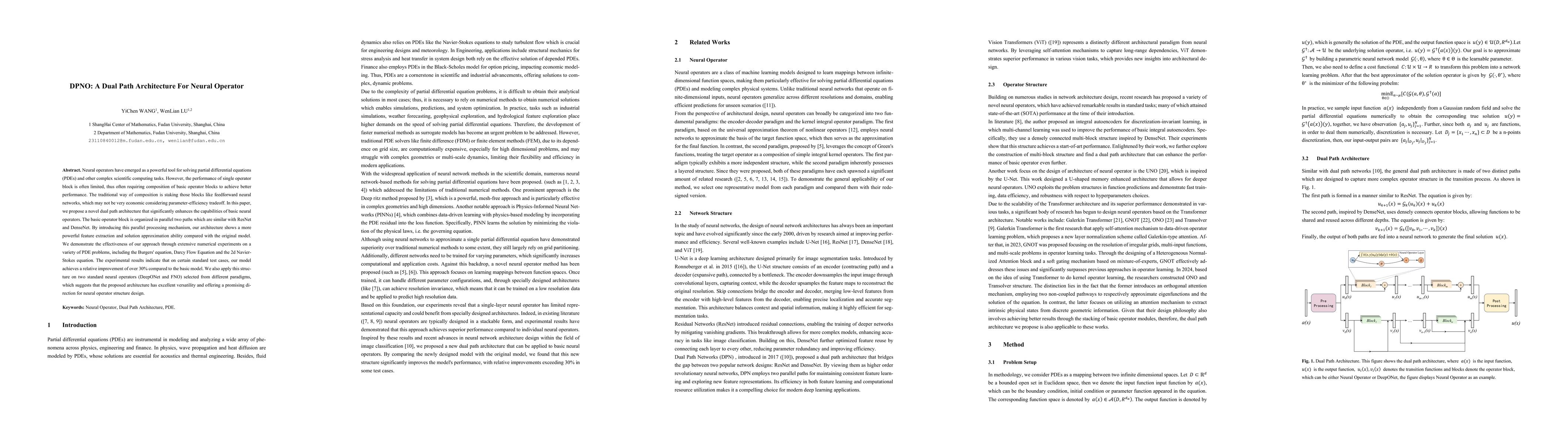 Thumbnail for DPNO: A Dual Path Architecture For Neural Operator