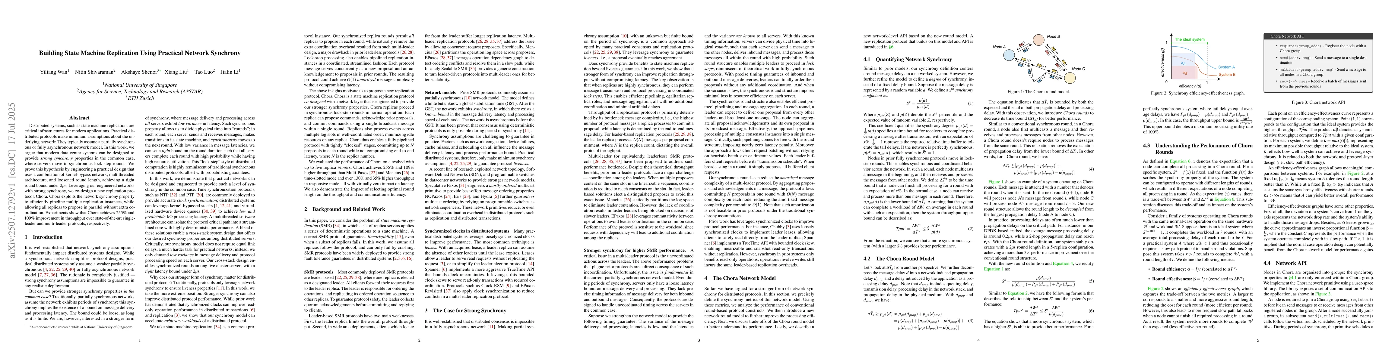 Thumbnail for Building State Machine Replication Using Practical Network Synchrony