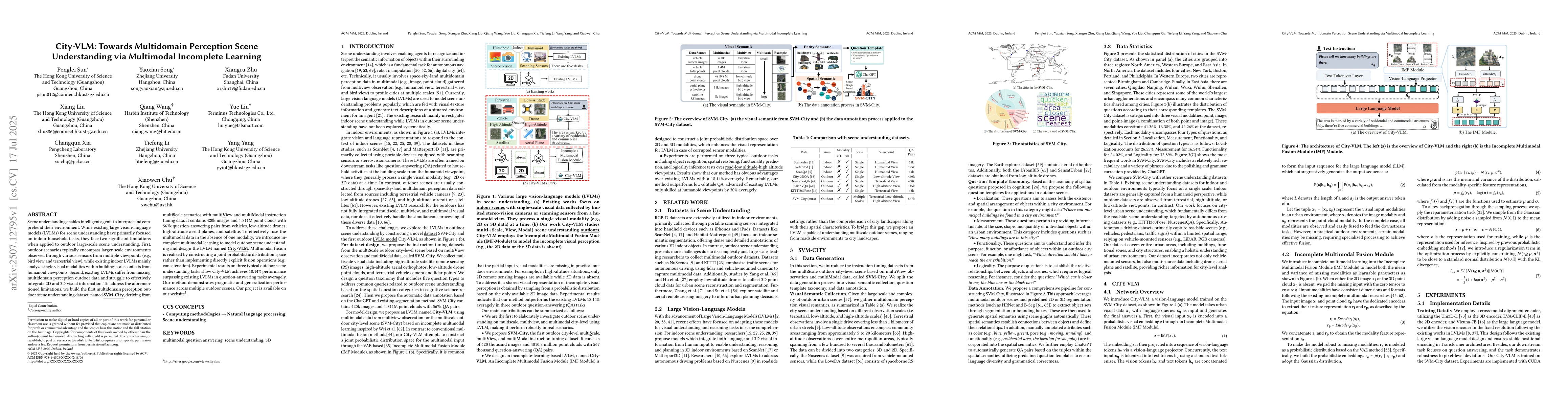Thumbnail for City-VLM: Towards Multidomain Perception Scene Understanding via
  Multimodal Incomplete Learning