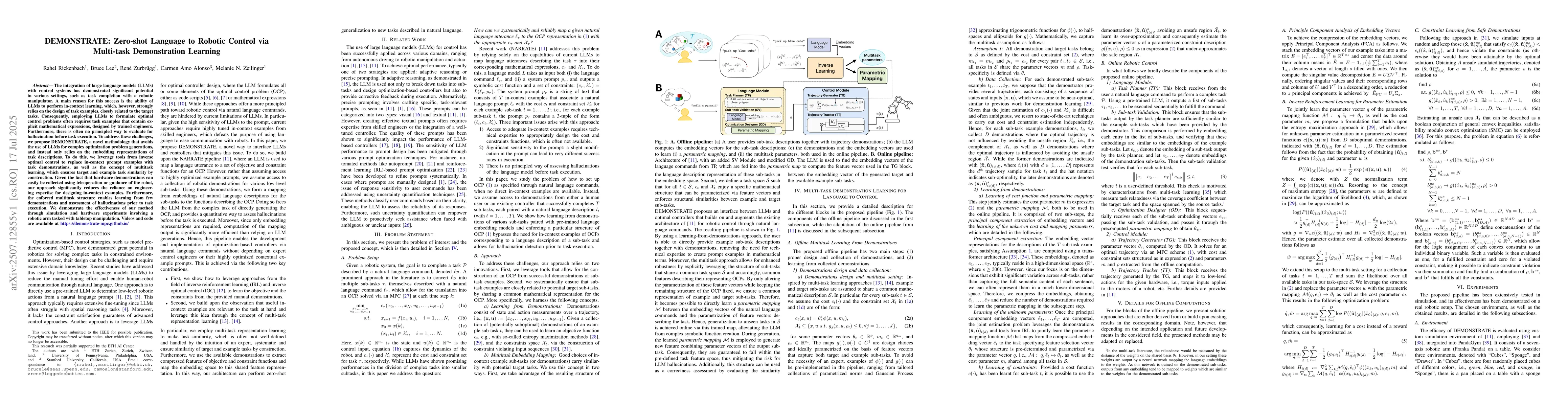 Thumbnail for DEMONSTRATE: Zero-shot Language to Robotic Control via Multi-task
  Demonstration Learning