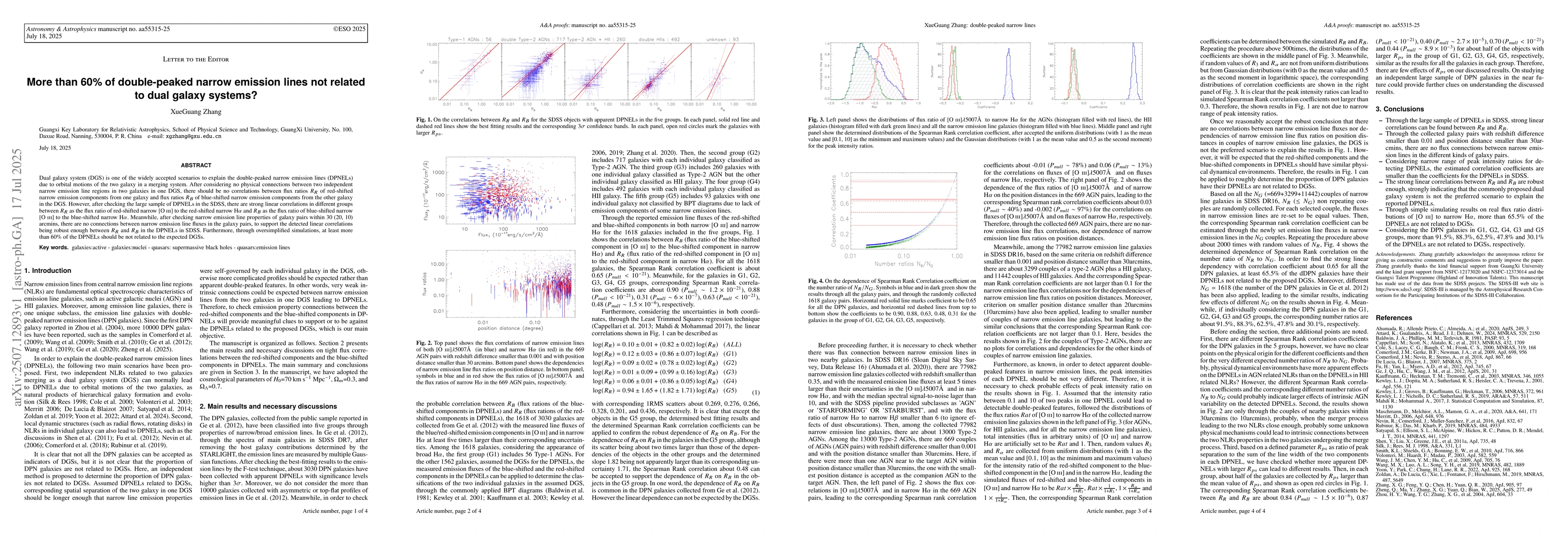 Thumbnail for More than 60% of double-peaked narrow emission lines not related to dual
  galaxy systems?