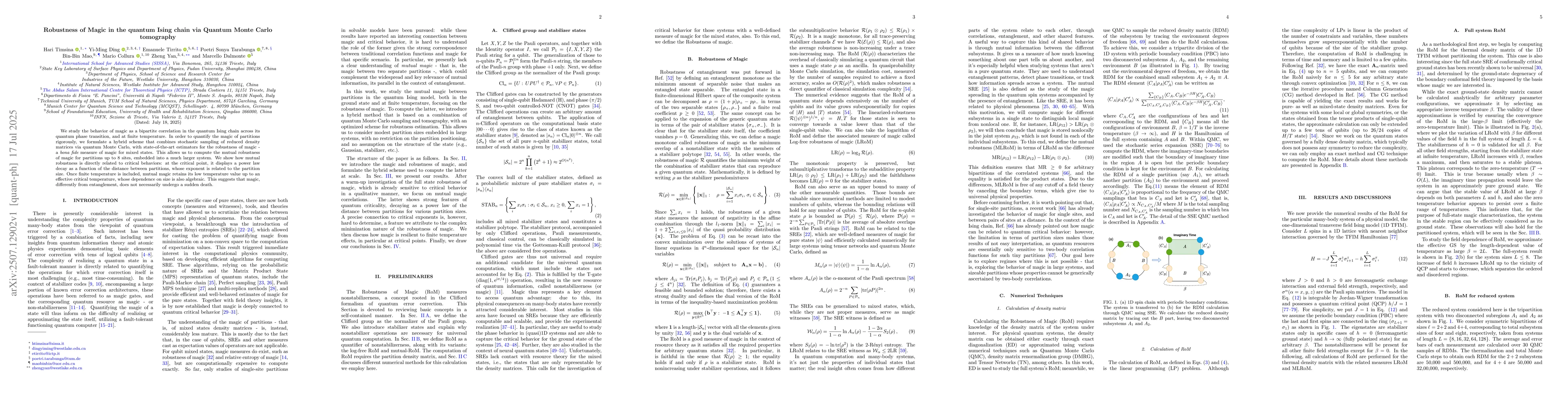 Thumbnail for Robustness of Magic in the quantum Ising chain via Quantum Monte Carlo
  tomography
