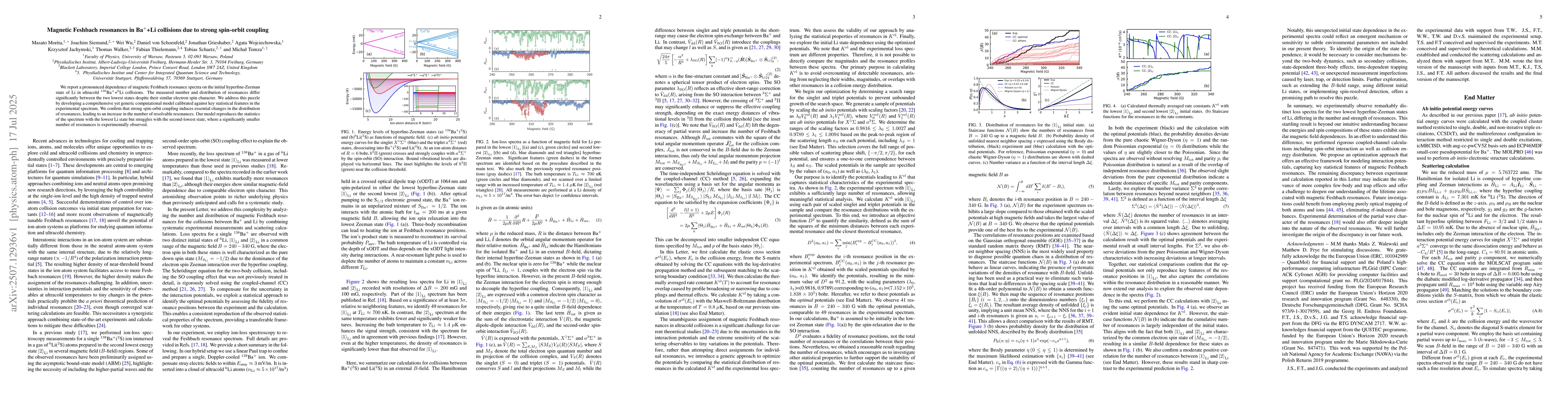 Thumbnail for Magnetic Feshbach resonances in Ba$^+$+Li collisions due to strong
  spin-orbit coupling
