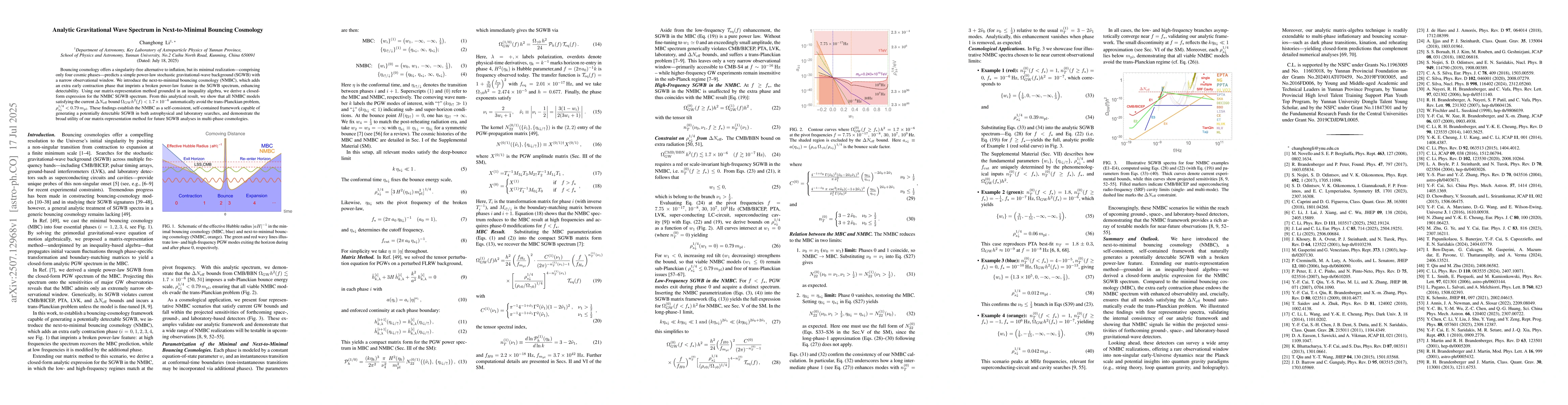 Thumbnail for Analytic Gravitational Wave Spectrum in Next-to-Minimal Bouncing
  Cosmology