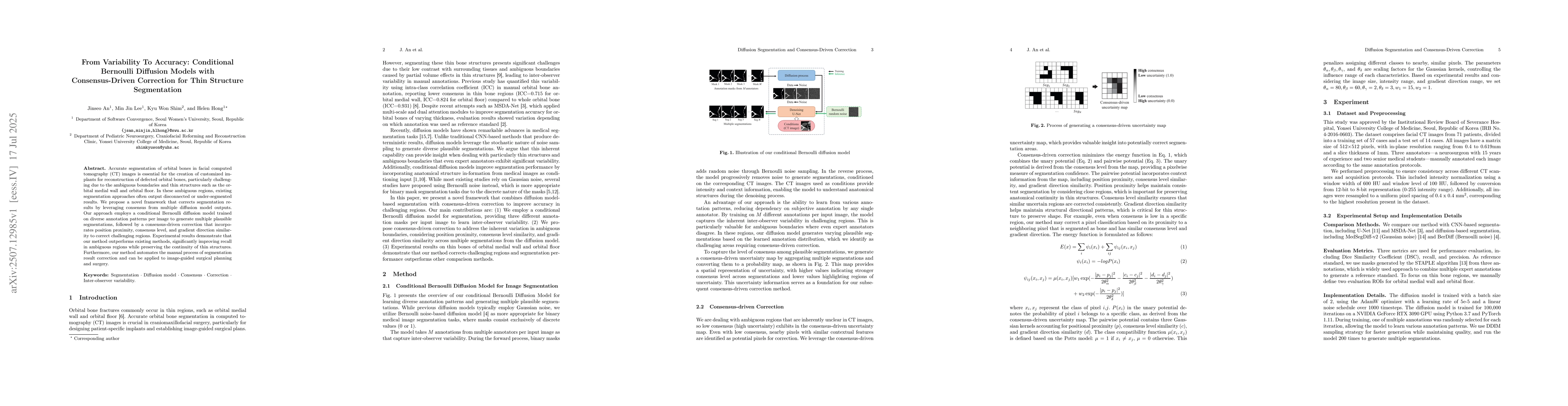 Thumbnail for From Variability To Accuracy: Conditional Bernoulli Diffusion Models
  with Consensus-Driven Correction for Thin Structure Segmentation