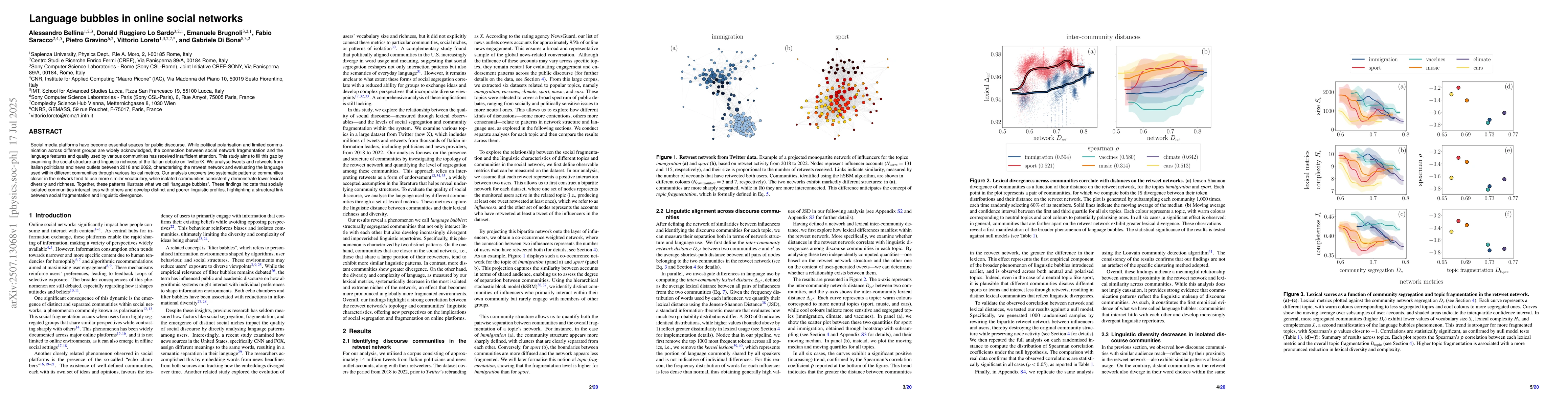 Thumbnail for Language bubbles in online social networks