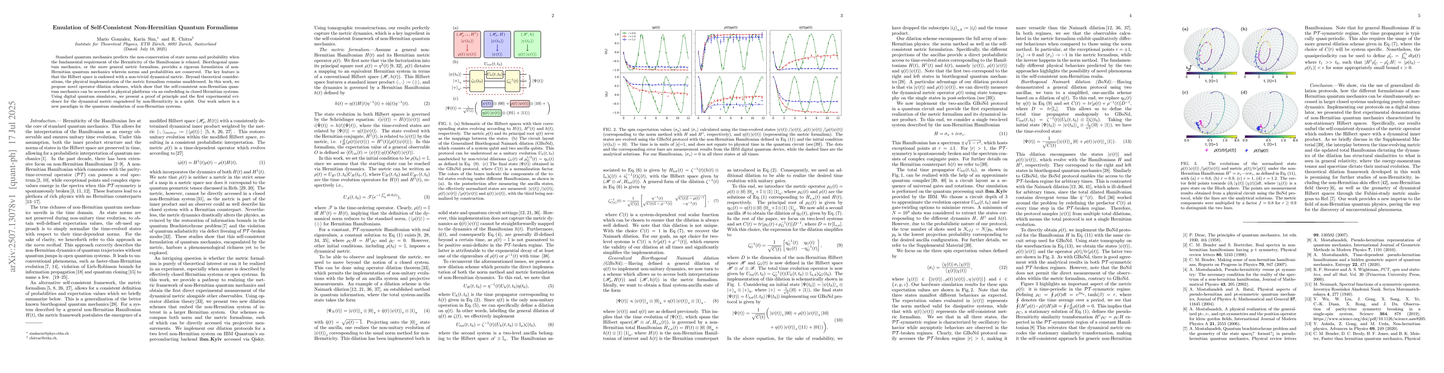 Thumbnail for Emulation of Self-Consistent Non-Hermitian Quantum Formalisms