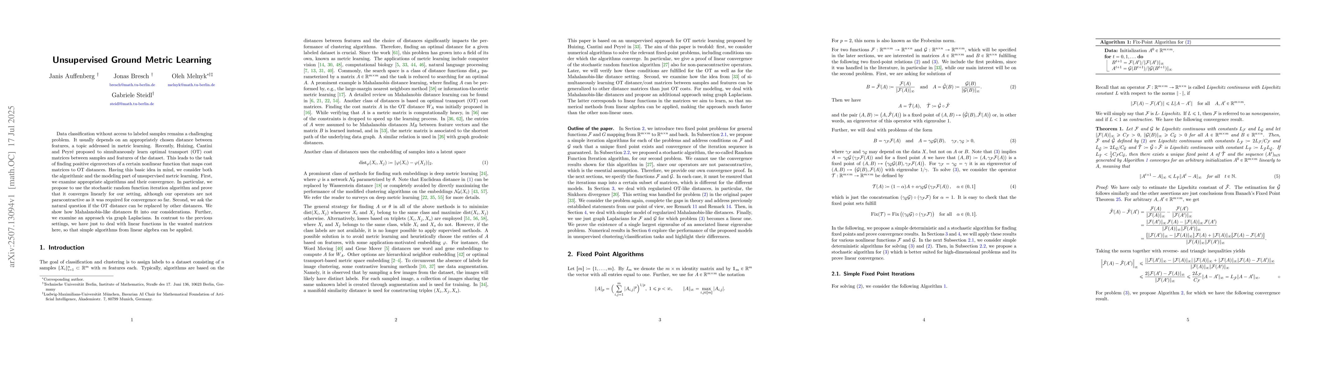 Thumbnail for Unsupervised Ground Metric Learning