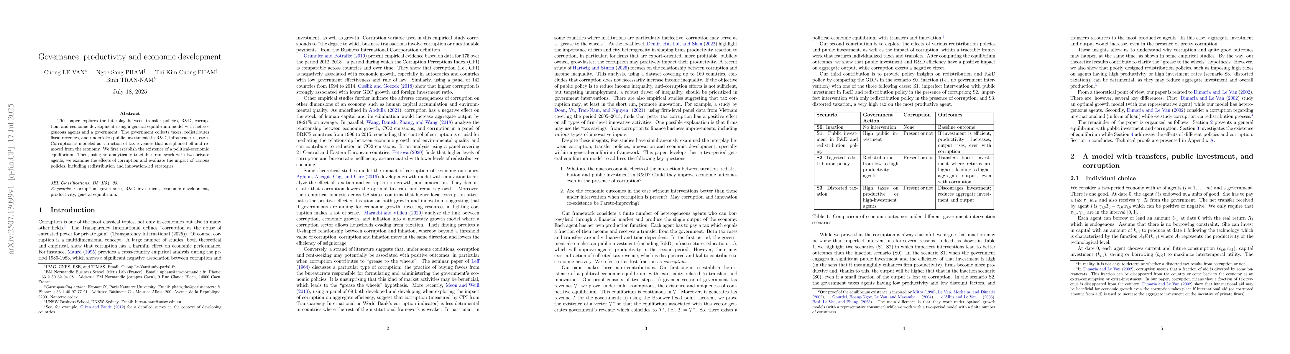 Thumbnail for Governance, productivity and economic development