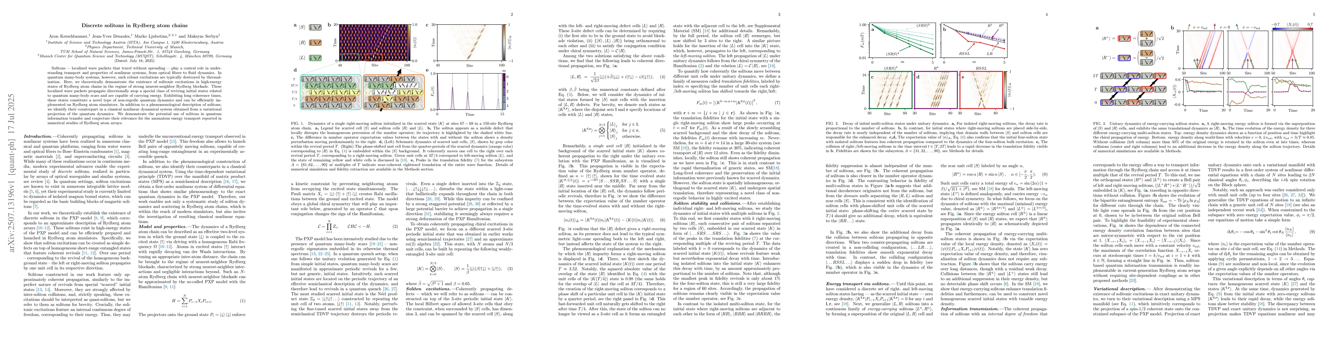 Thumbnail for Discrete solitons in Rydberg atom chains