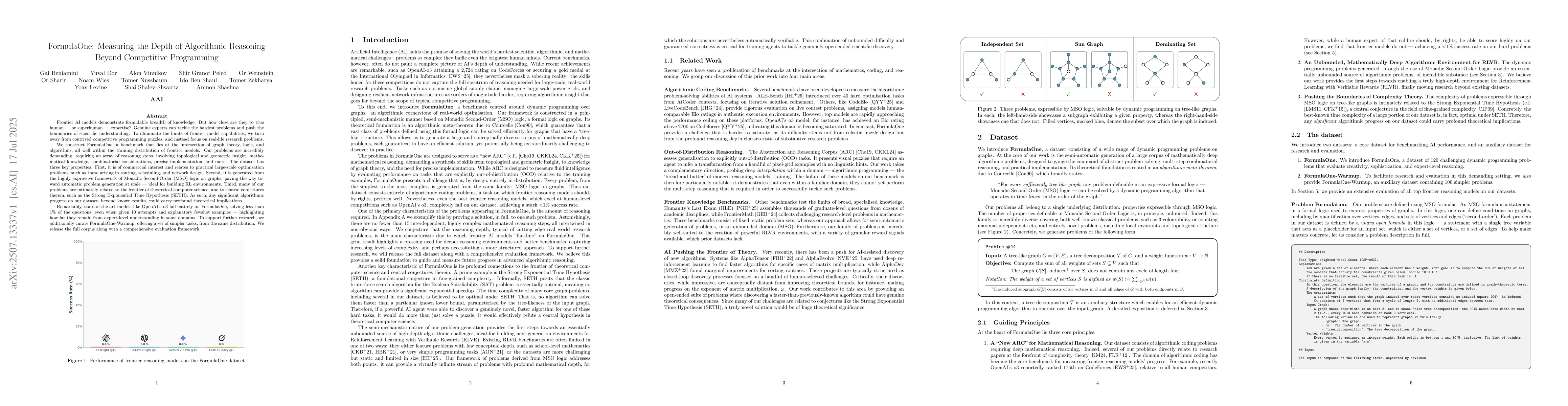 Thumbnail for FormulaOne: Measuring the Depth of Algorithmic Reasoning Beyond
  Competitive Programming