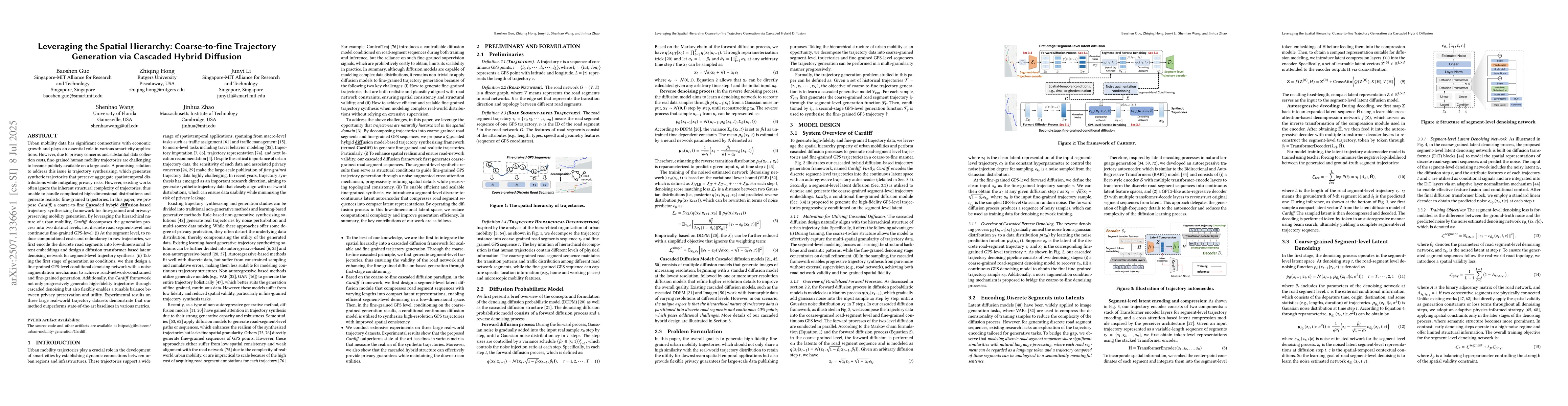 Thumbnail for Leveraging the Spatial Hierarchy: Coarse-to-fine Trajectory Generation
  via Cascaded Hybrid Diffusion