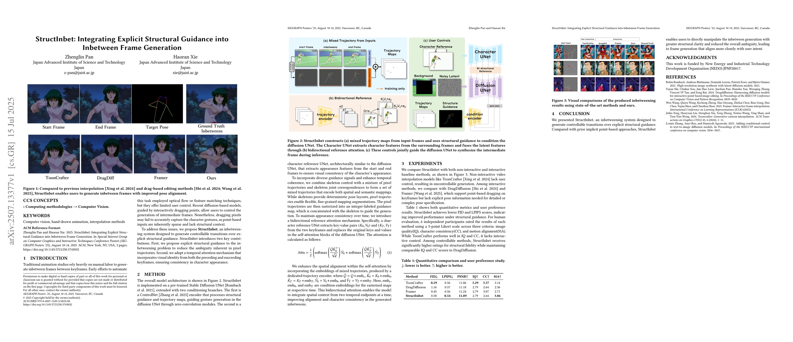 Thumbnail for StructInbet: Integrating Explicit Structural Guidance into Inbetween
  Frame Generation