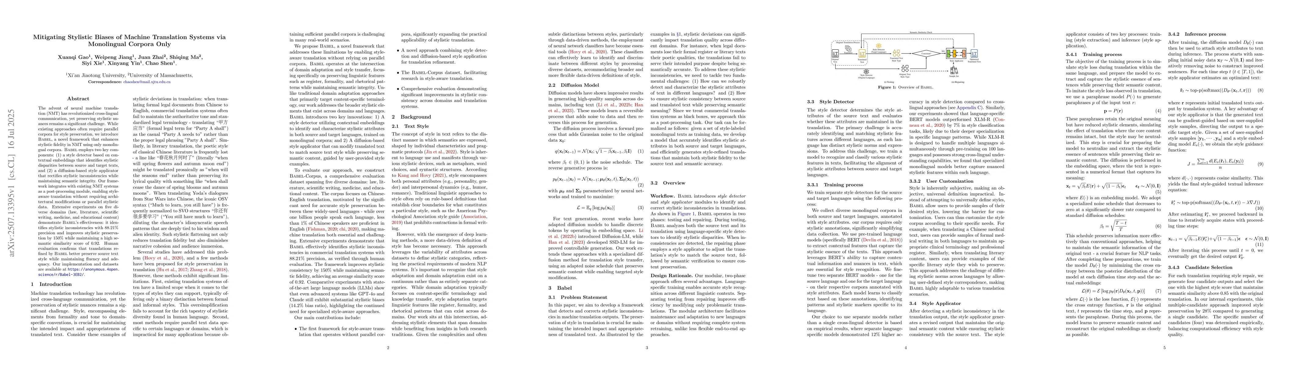 Thumbnail for Mitigating Stylistic Biases of Machine Translation Systems via
  Monolingual Corpora Only