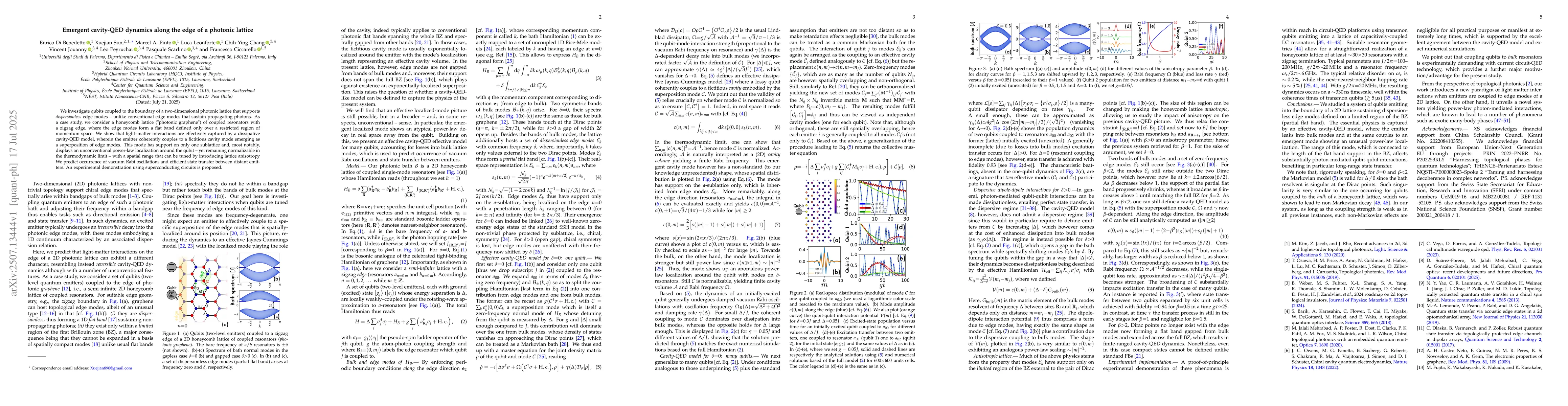 Thumbnail for Emergent cavity-QED dynamics along the edge of a photonic lattice