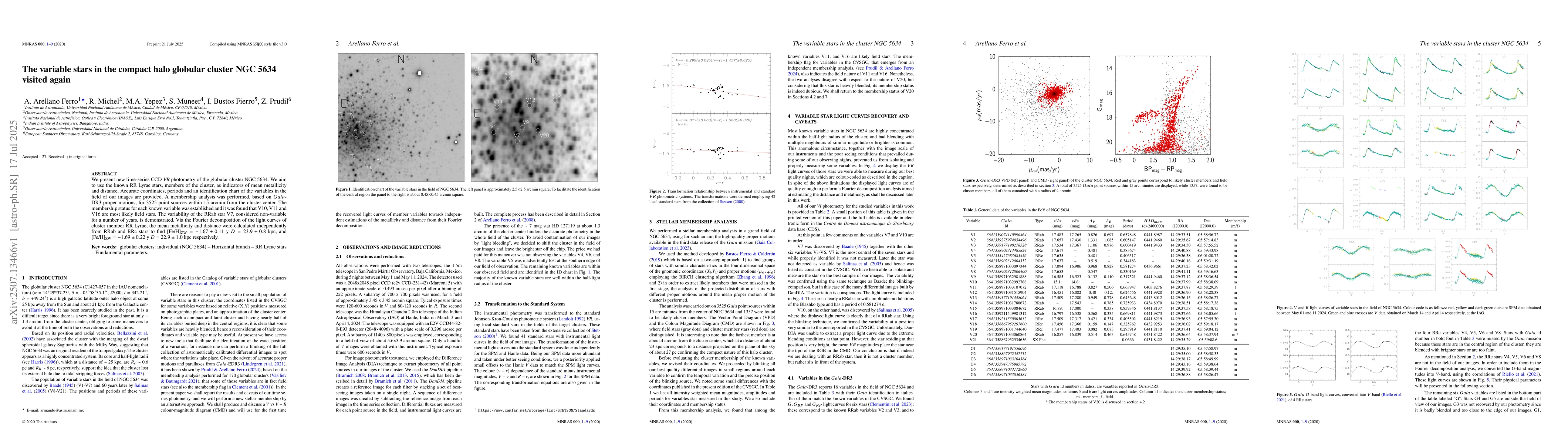 Thumbnail for The variable stars in the compact halo globular cluster NGC 5634 visited
  again
