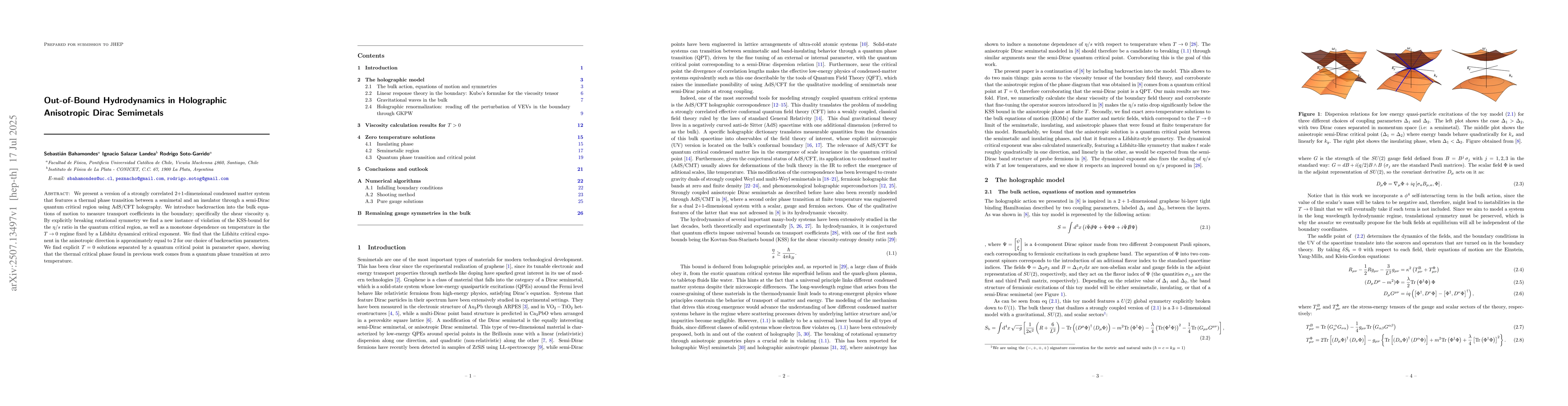 Thumbnail for Out-of-bounds hydrodynamics in holographic anisotropic Dirac semimetals