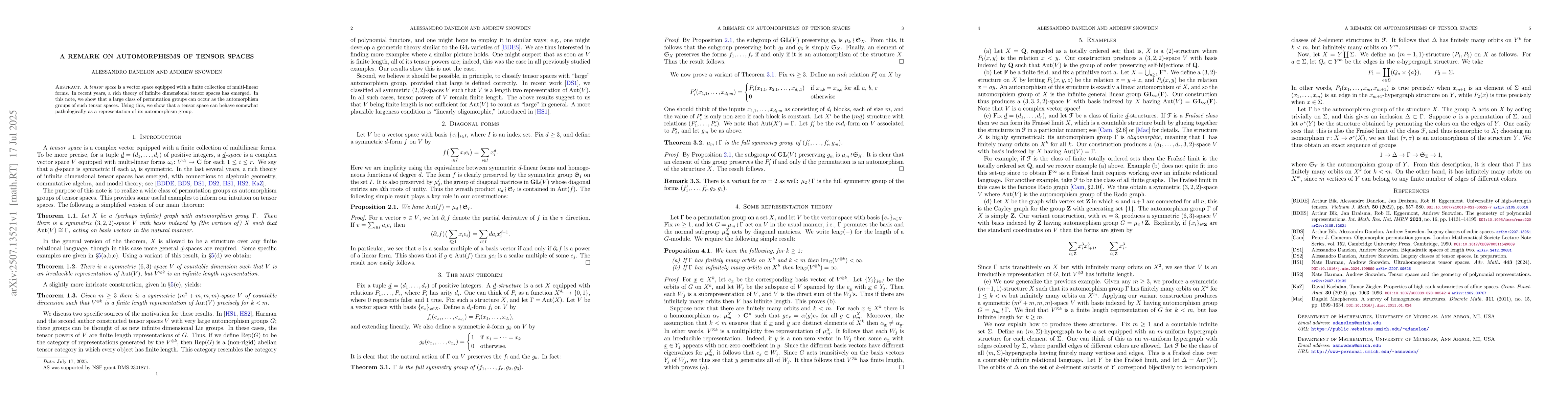 Thumbnail for A remark on automorphisms of tensor spaces