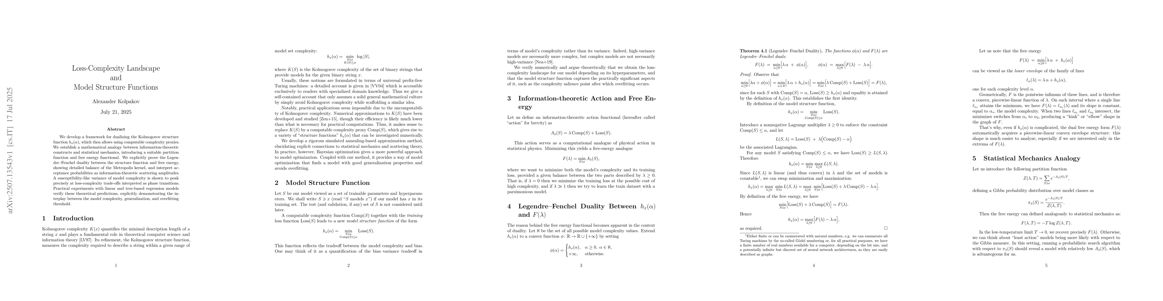 Thumbnail for Loss-Complexity Landscape and Model Structure Functions