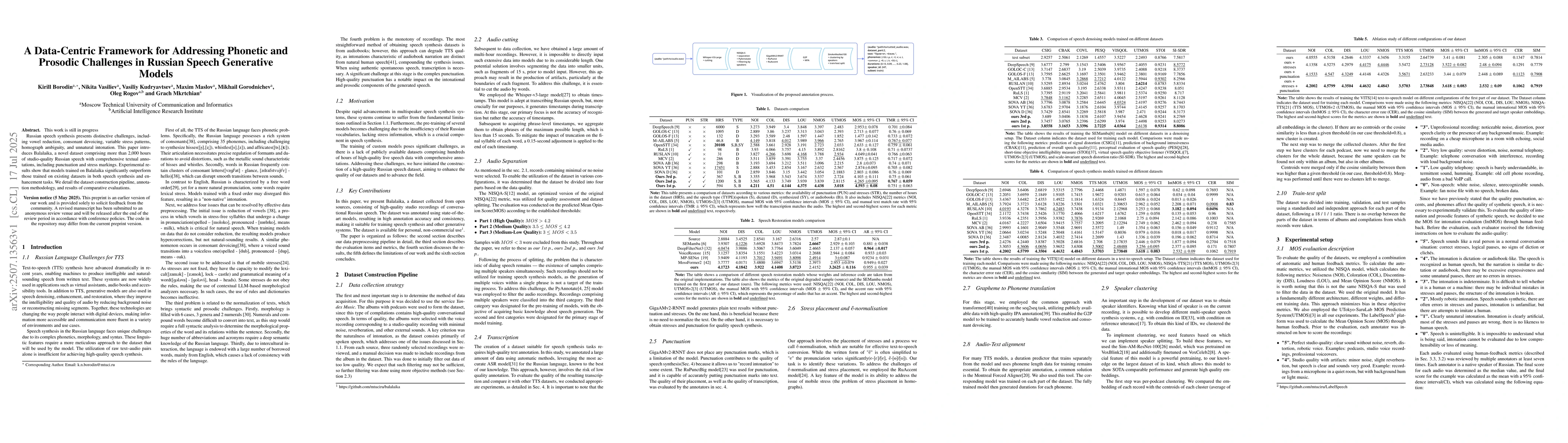 Thumbnail for A Data-Centric Framework for Addressing Phonetic and Prosodic Challenges
  in Russian Speech Generative Models
