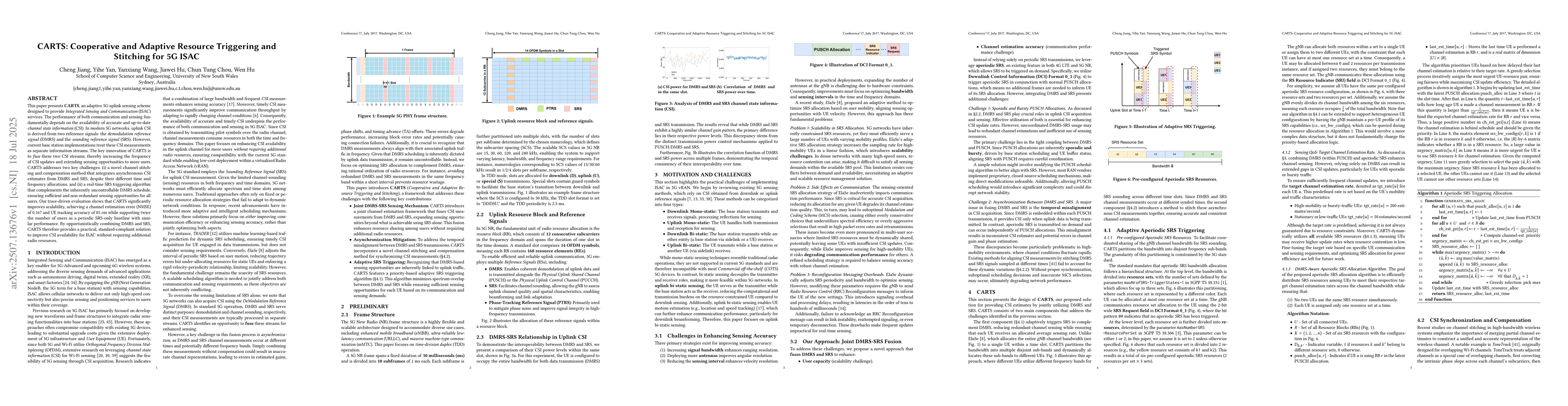 Thumbnail for CARTS: Cooperative and Adaptive Resource Triggering and Stitching for 5G
  ISAC
