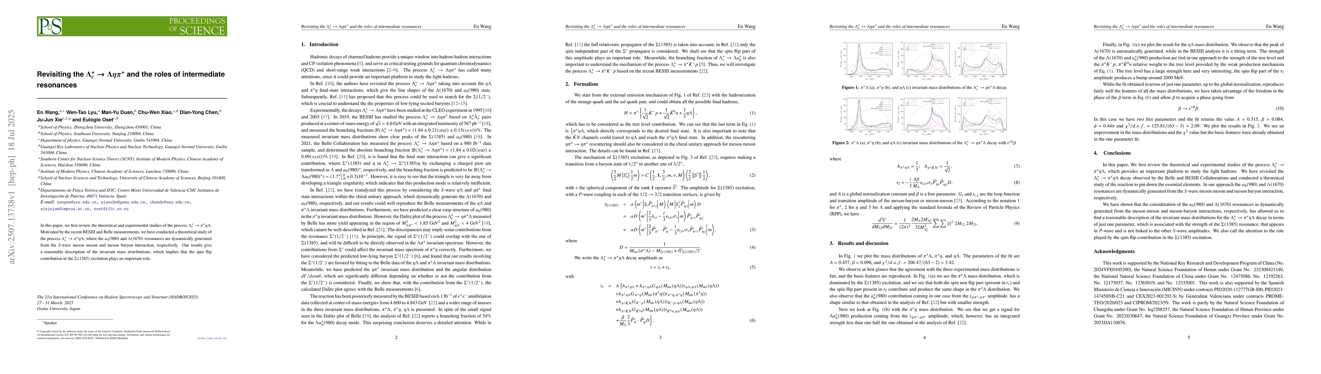 Thumbnail for Revisiting the $Λ_c^+\to Ληπ^+$ and the roles of
  intermediate resonances