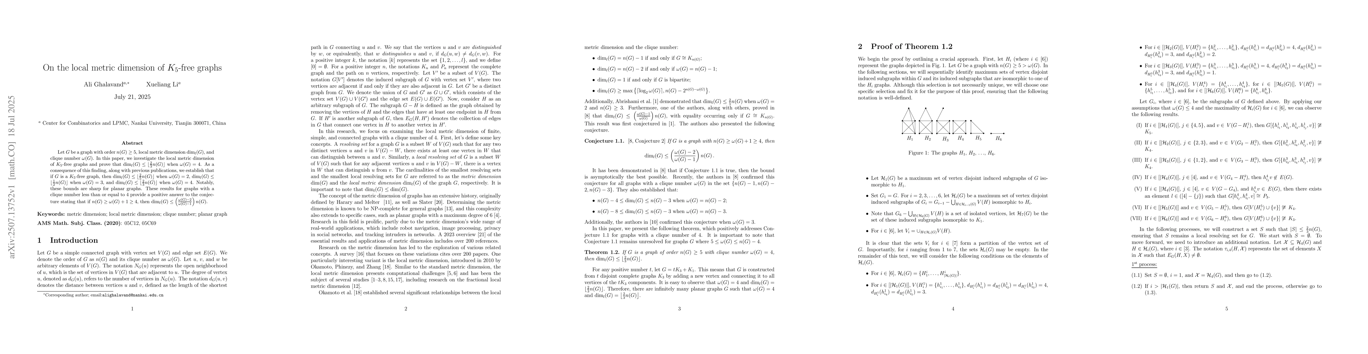 Thumbnail for On the local metric dimension of $K_5$-free graphs