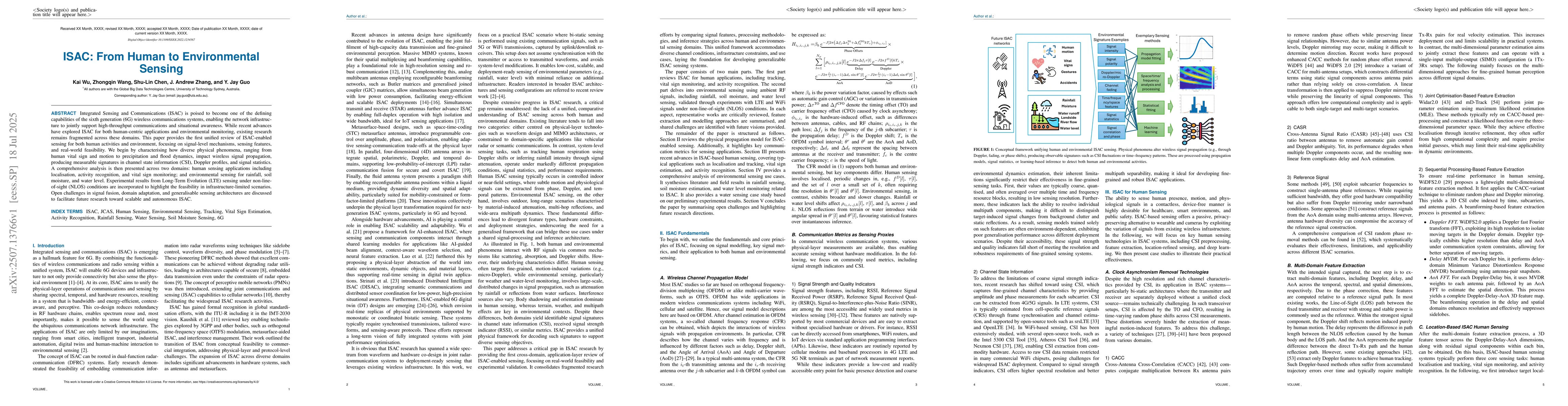 Thumbnail for ISAC: From Human to Environmental Sensing