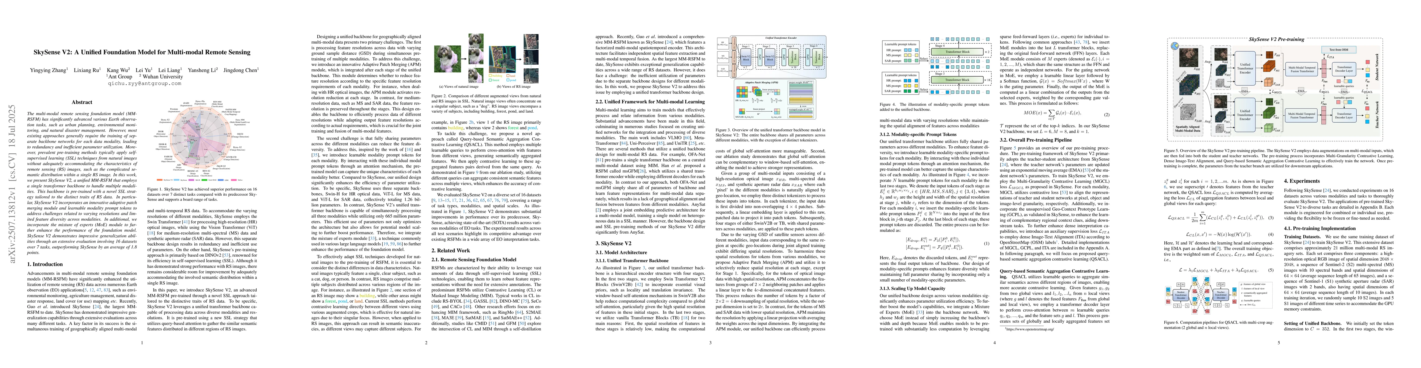 Thumbnail for SkySense V2: A Unified Foundation Model for Multi-modal Remote Sensing