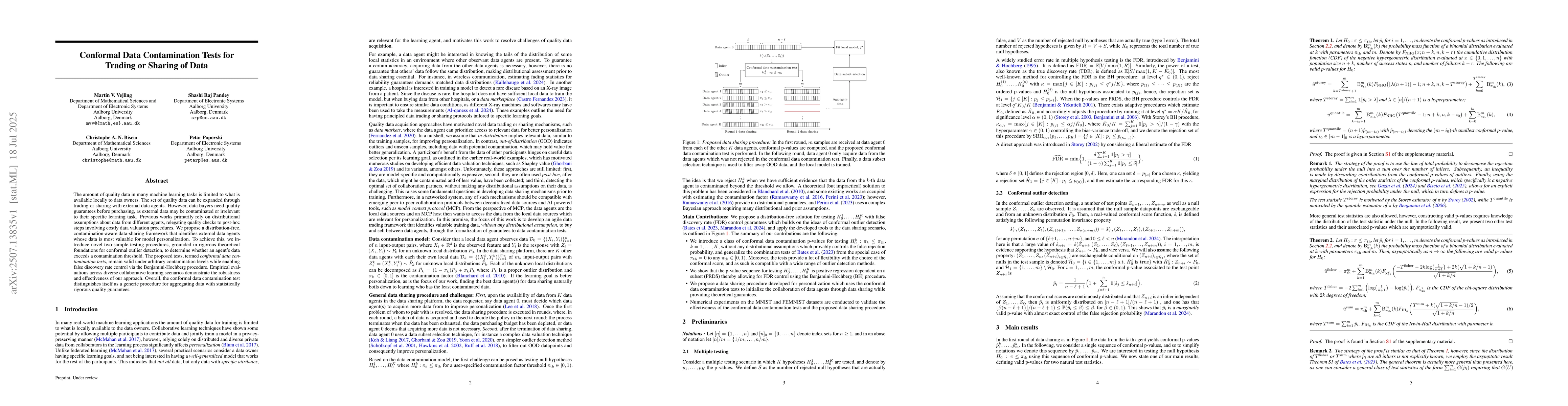 Thumbnail for Conformal Data Contamination Tests for Trading or Sharing of Data