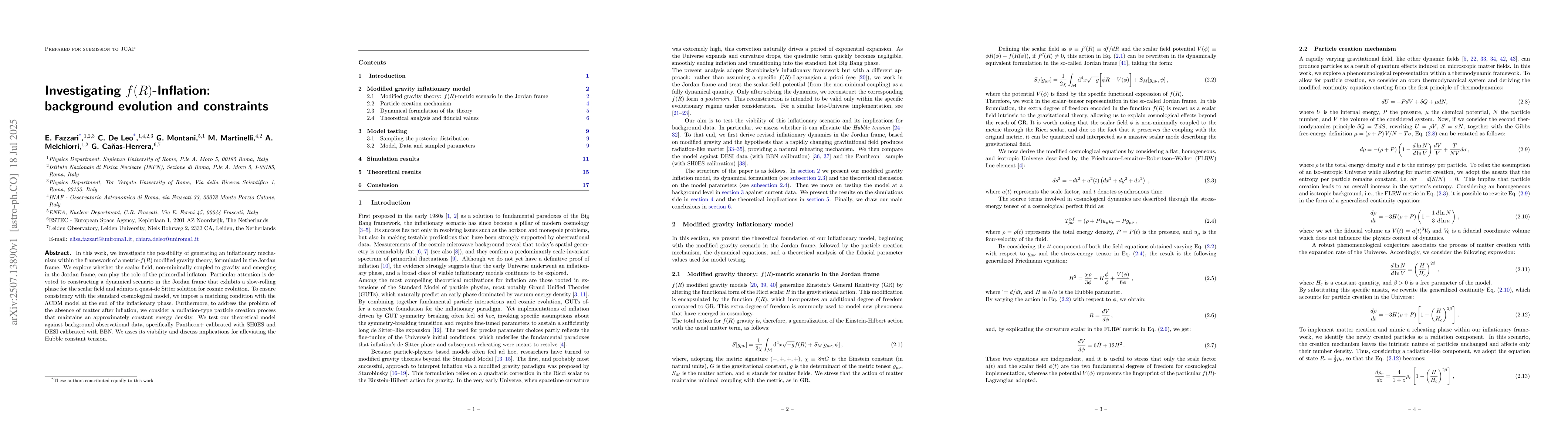 Thumbnail for Investigating $f(R)$-Inflation: background evolution and constraints