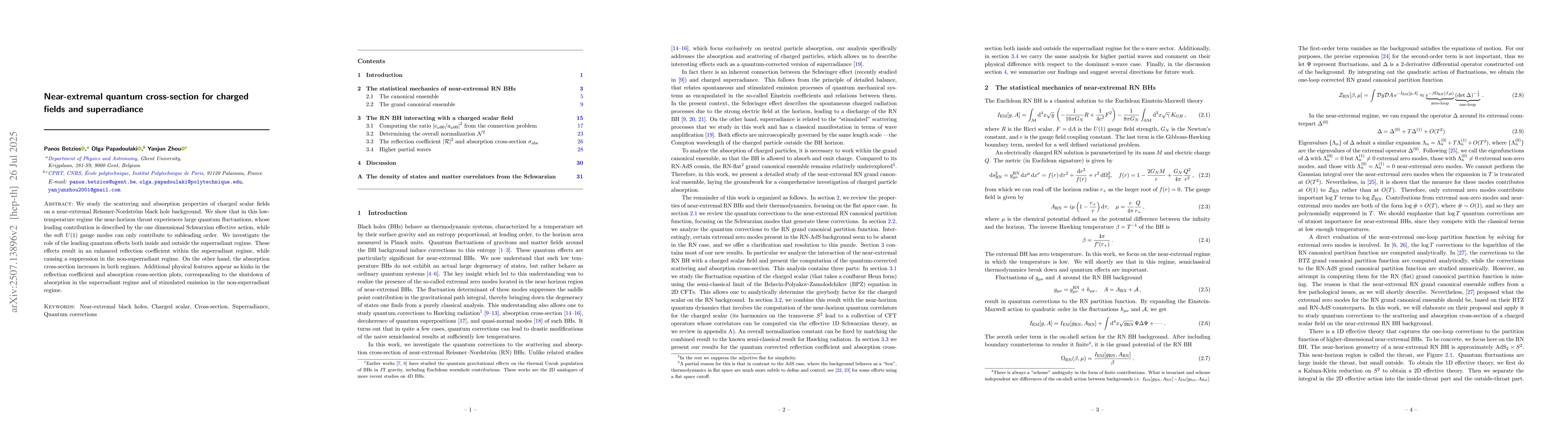 Thumbnail for Near-extremal quantum cross-section for charged fields and superradiance