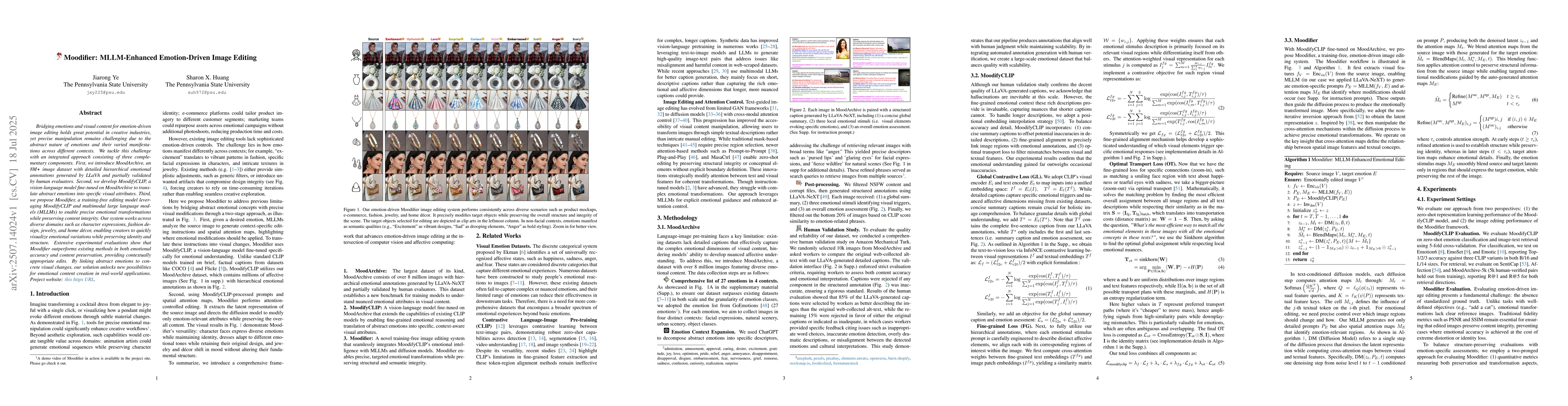 Thumbnail for Moodifier: MLLM-Enhanced Emotion-Driven Image Editing
