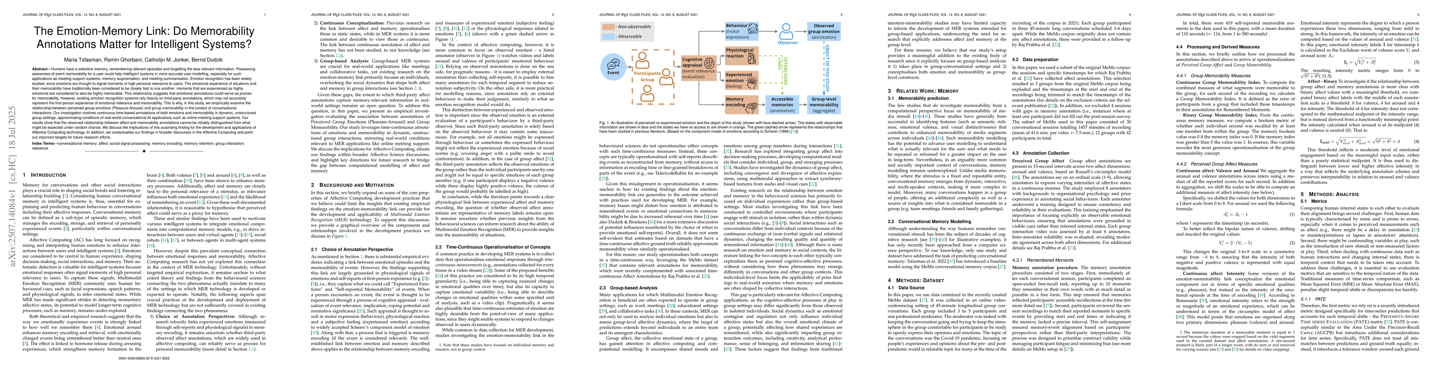 Thumbnail for The Emotion-Memory Link: Do Memorability Annotations Matter for
  Intelligent Systems?