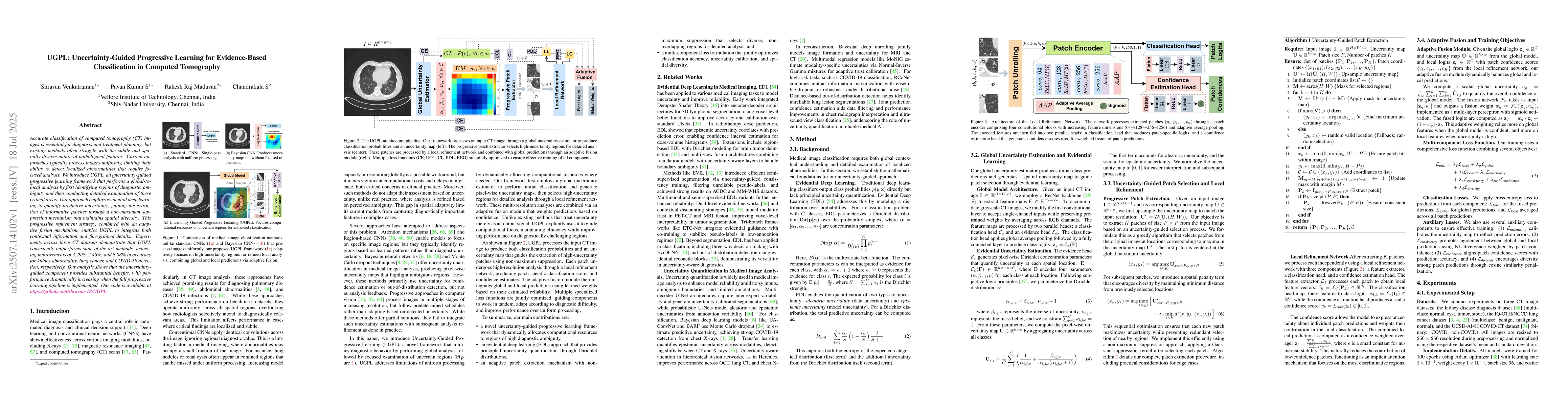 Thumbnail for UGPL: Uncertainty-Guided Progressive Learning for Evidence-Based
  Classification in Computed Tomography