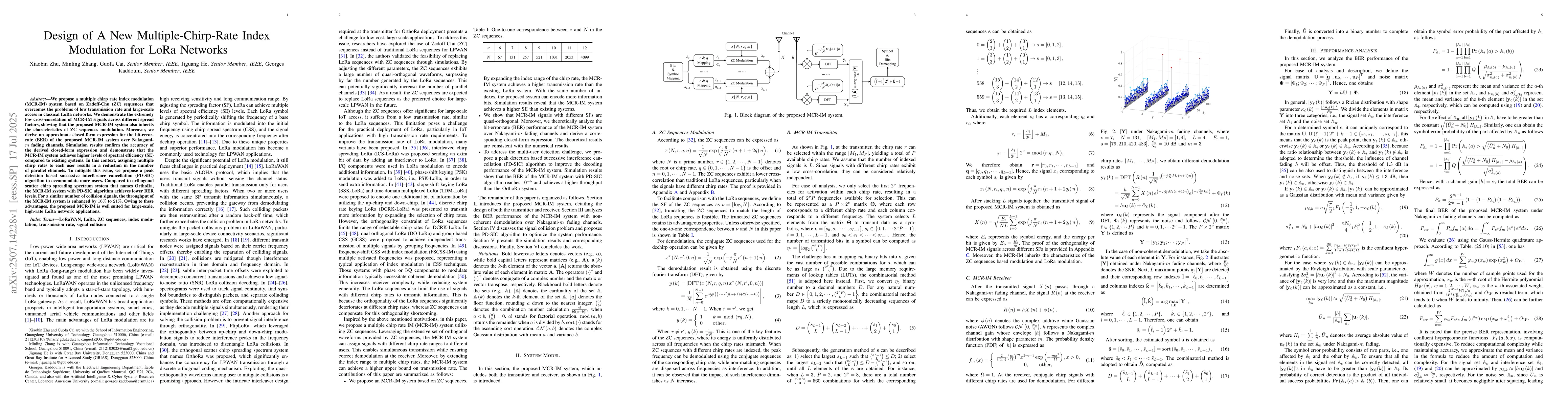 Thumbnail for Design of A New Multiple-Chirp-Rate Index Modulation for LoRa Networks